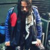 Wrestler Brian Kendrick Blue Leather Jacket - Image 4
