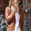 Emma Watson Brown Leather Jacket