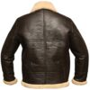 Men RAF Aviator Bomber Shearling Sheepskin Leather Jacket - Image 3