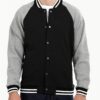 Men Snap Button Varsity Jacket