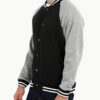 Men Snap Button Varsity Jacket - Image 3