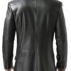 Men 2 Button Leather Blazer - Image 2
