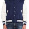 Navy Blue And White Letterman Jacket