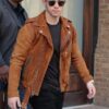 Nick Jonas Suede Leather Biker Jacket - Image 2