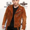 Nick Jonas Suede Leather Biker Jacket