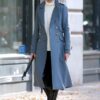 American Socialite Olivia Palermo Double Breasted Gray Coat