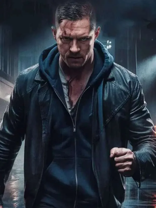 HAVOC 2025 Tom Hardy Black Leather Jacket