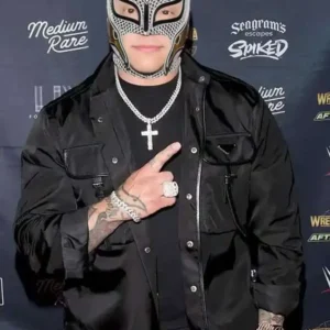 Rey Mysterio WrestleMania 2025 Black Jacket