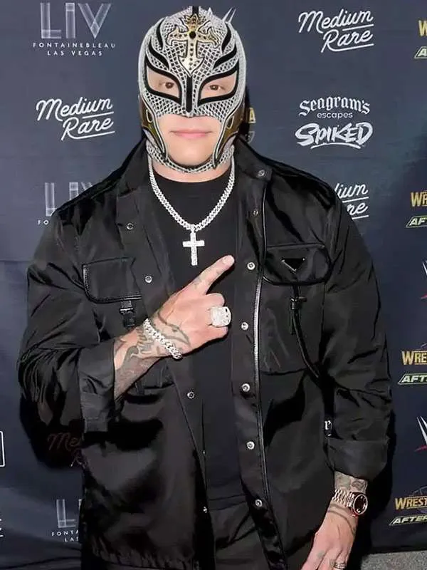Rey Mysterio WrestleMania 2025 Black Jacket