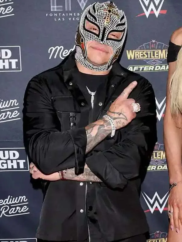 Rey Mysterio WrestleMania 2025 Black Jacket